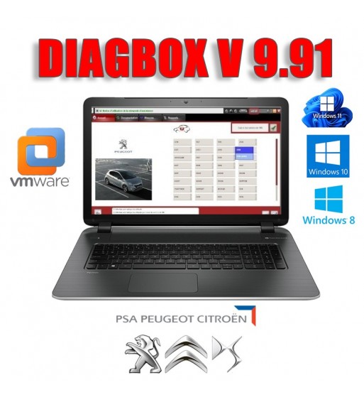 DiagBox V 9.91 (VM) - TELECHARGEMENT -  - Valise Diagnostique  Pour Voiture/moto/camion